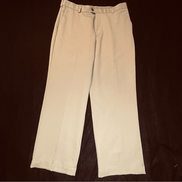IZOD Golf Pants Mens 36x30 Khaki Performance Straight Leg Office Casual - Picture 1 of 10